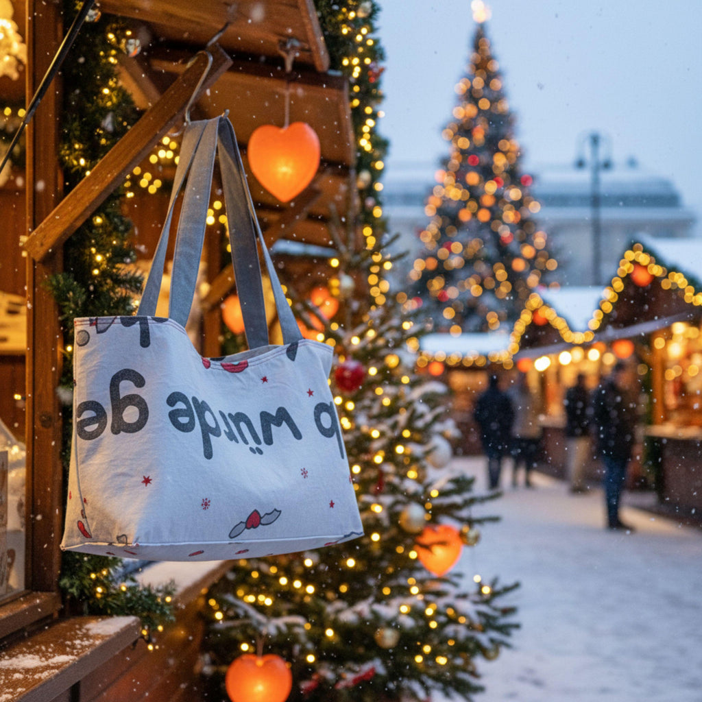 25 % Sale - Heritage Tote – Grau & Rot