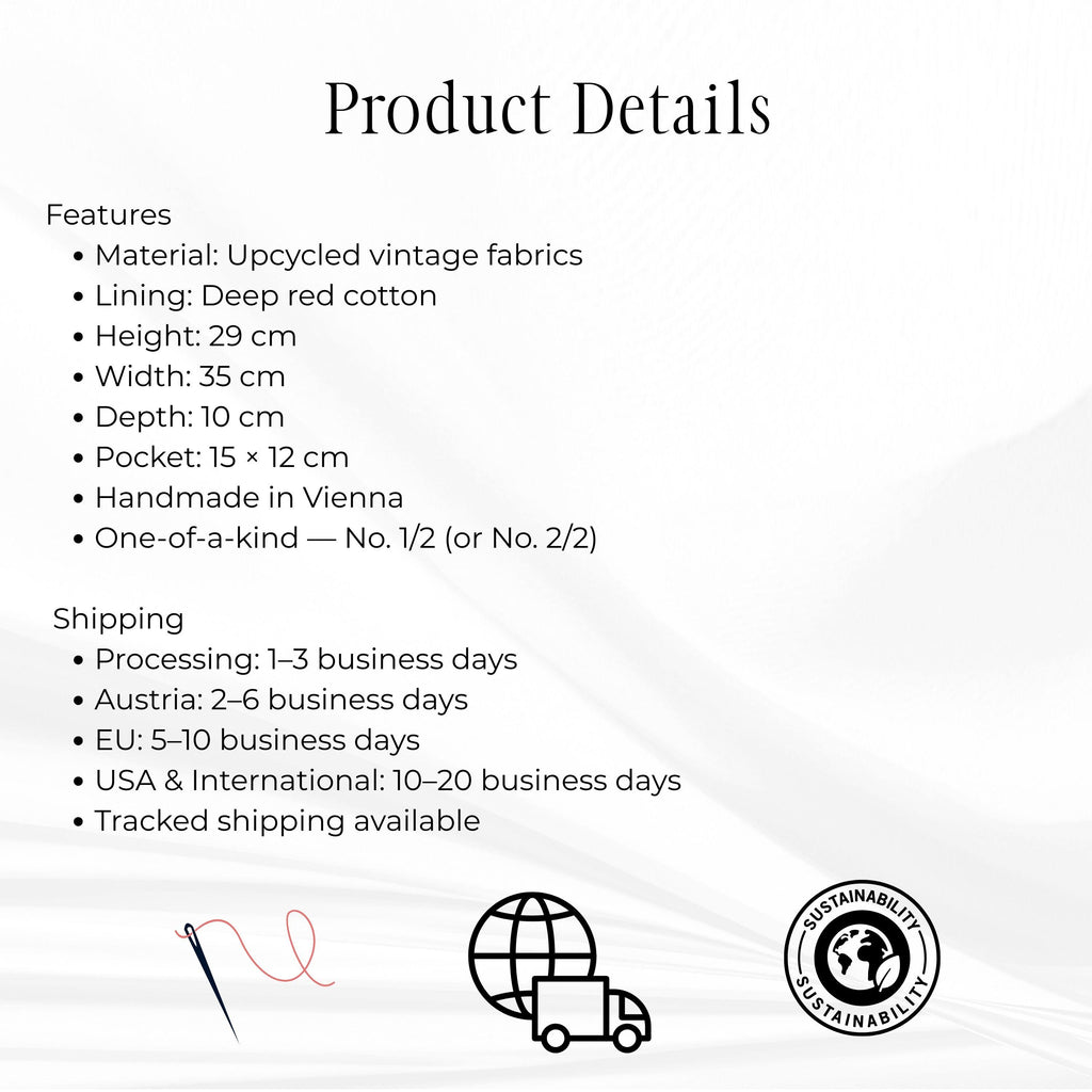 Vienna Nights Tote – Gold & Rubinrot