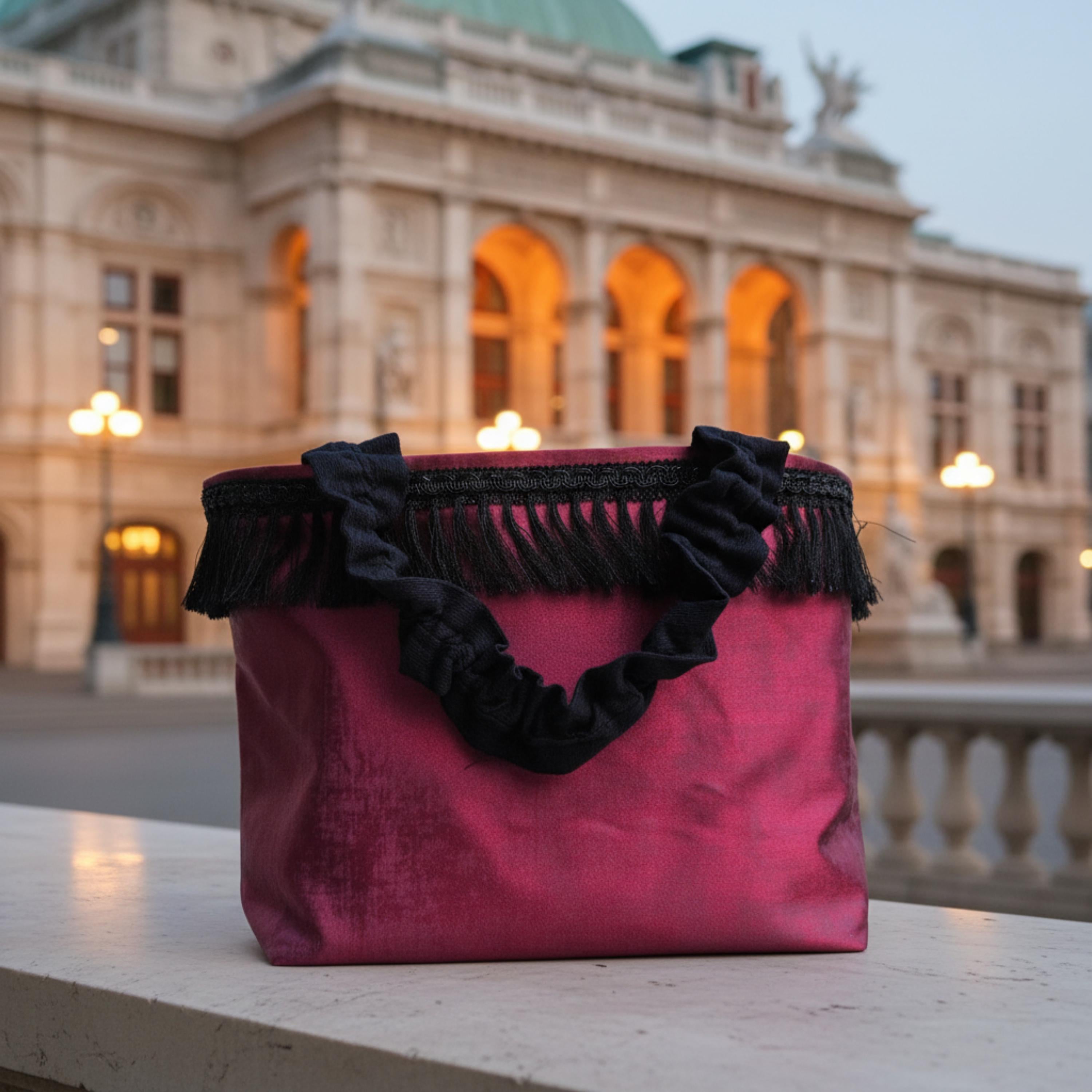 25 % Sale - Vienna Nights Tote – Burgundy & Fringe