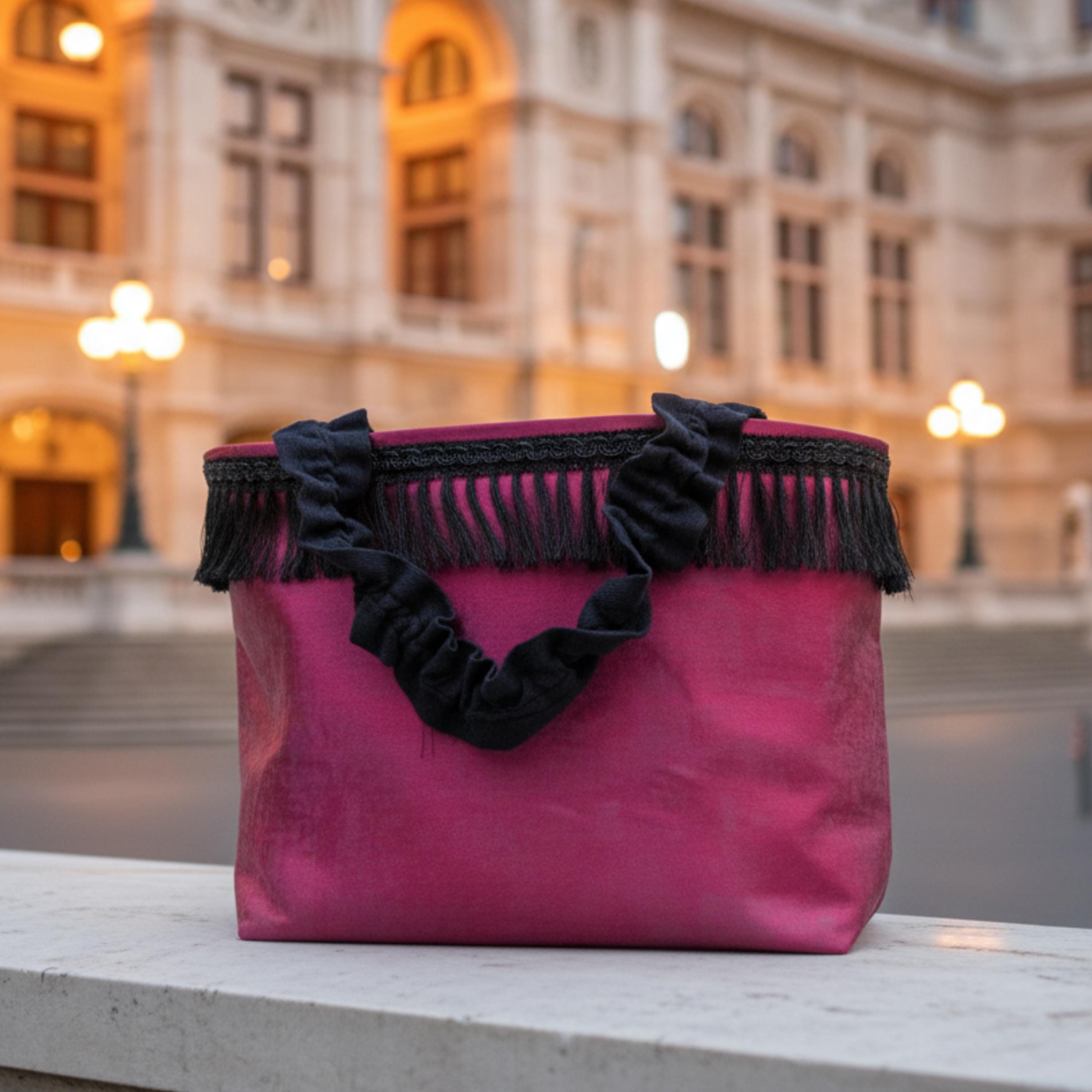 25 % Sale - Vienna Nights Tote – Burgundy & Fringe