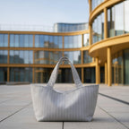 Old Money Tote – Hellgrau & Ivory