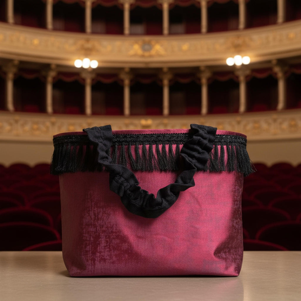 25 % Sale - Vienna Nights Tote – Burgundy & Fringe