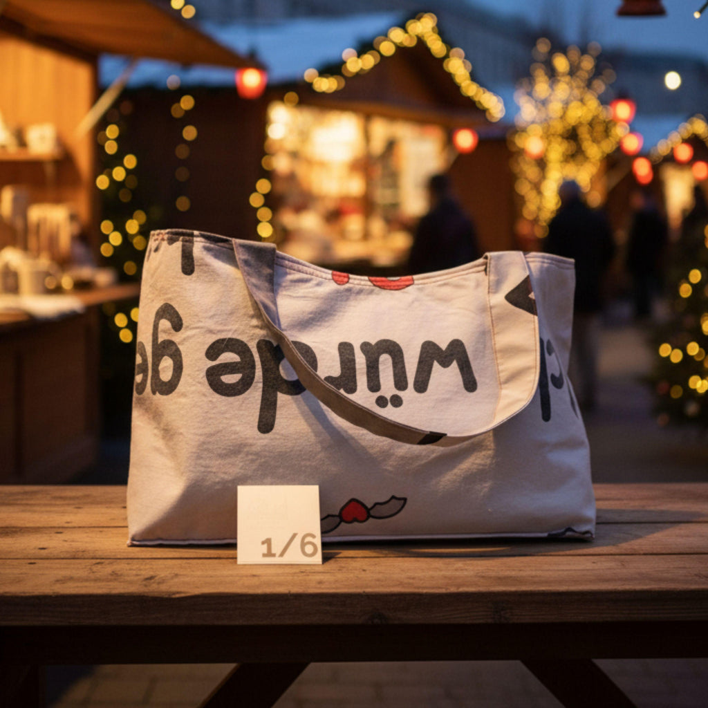 25 % Sale - Heritage Tote – Grau & Rot