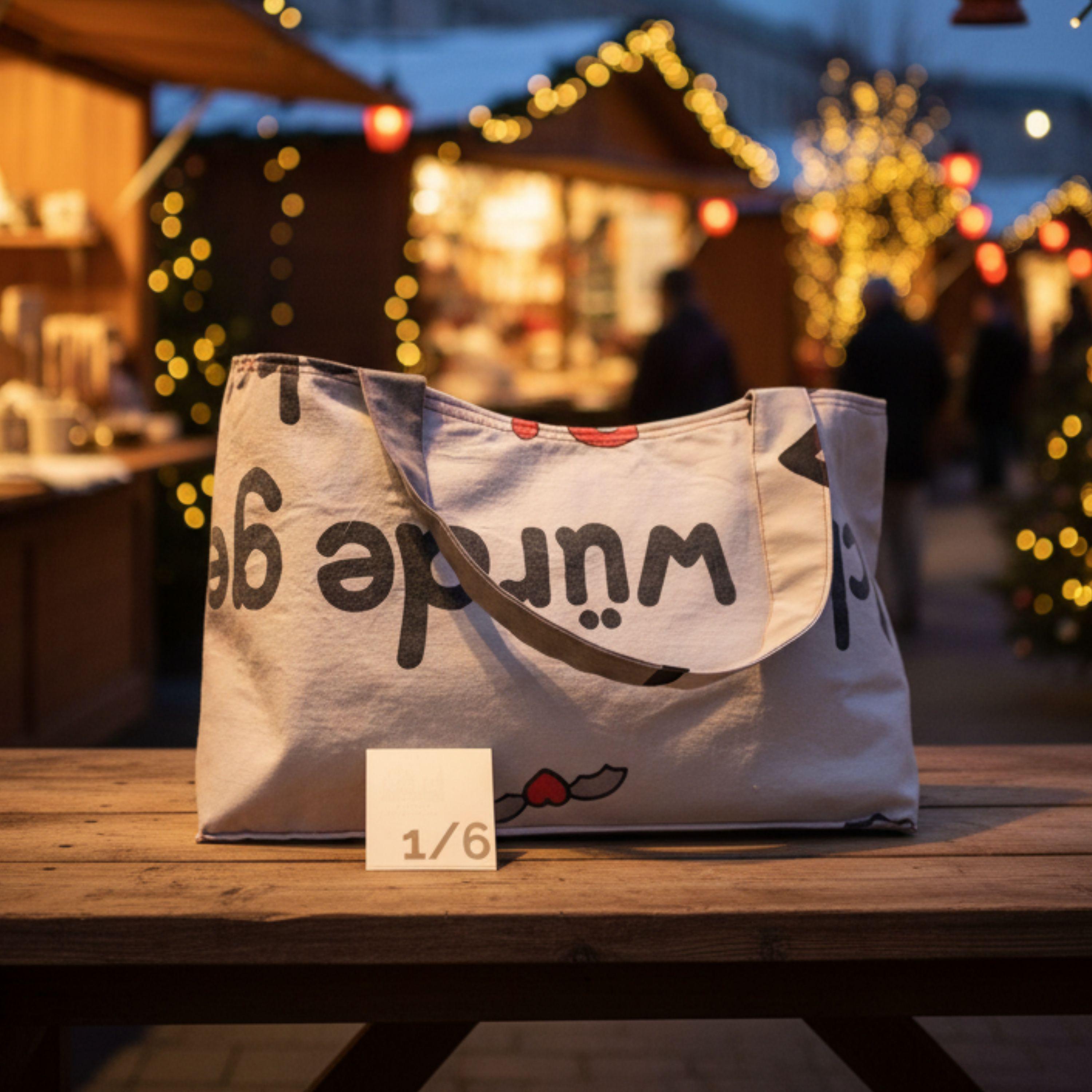 25 % Sale - Heritage Tote – Grau & Rot