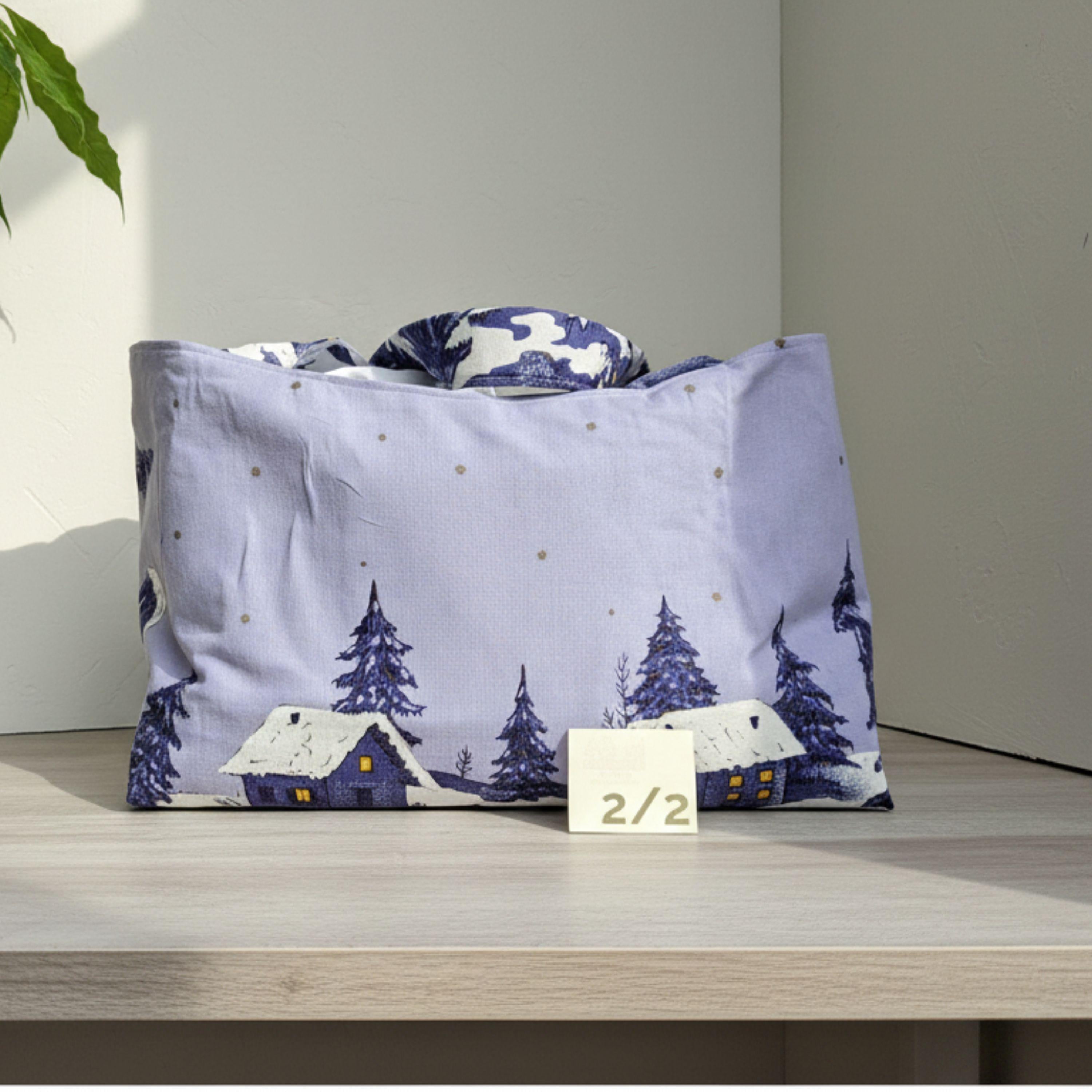 25 % Sale Heritage Tote – Blau & Wintermotiv