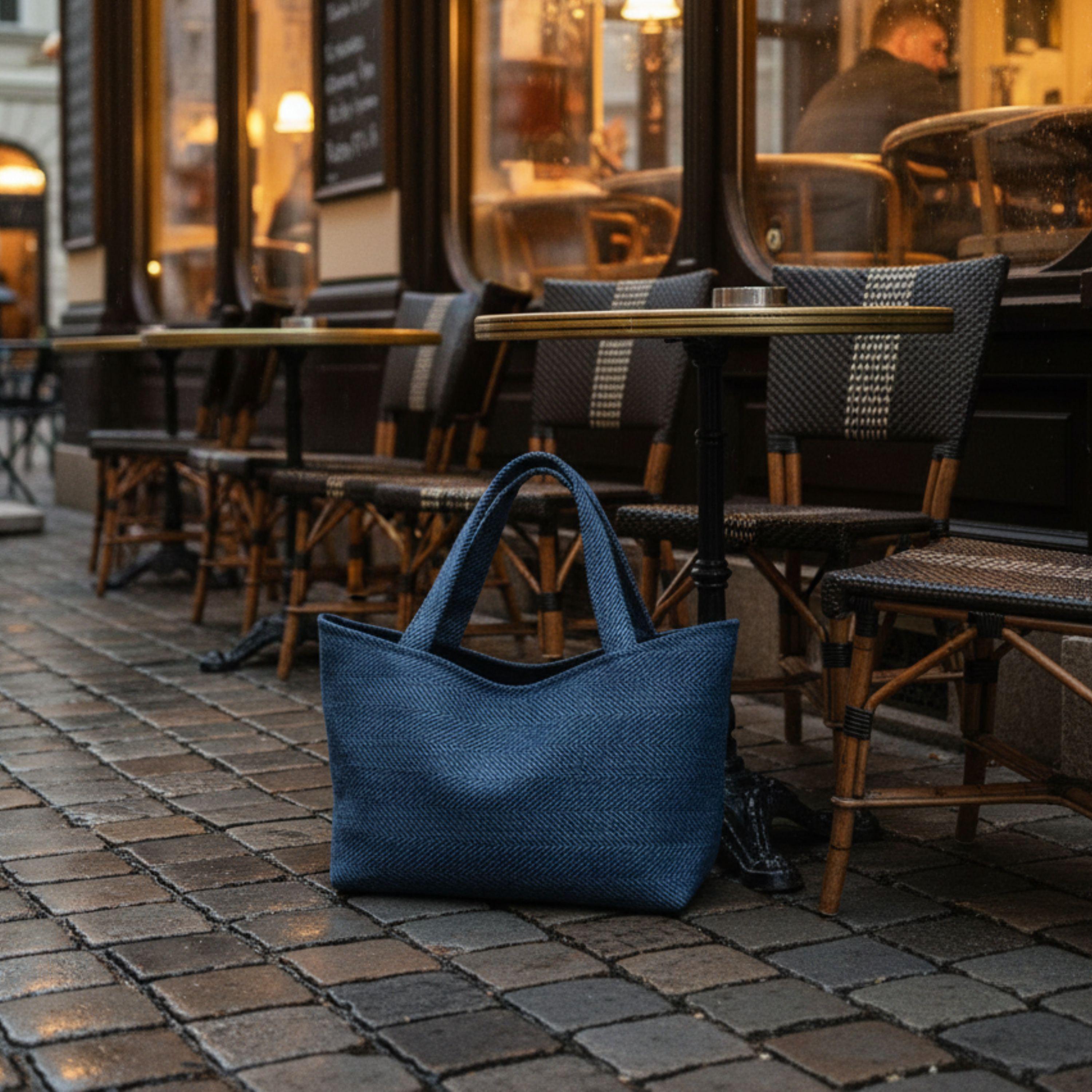 Old Money Tote – Grau & Fischgrat