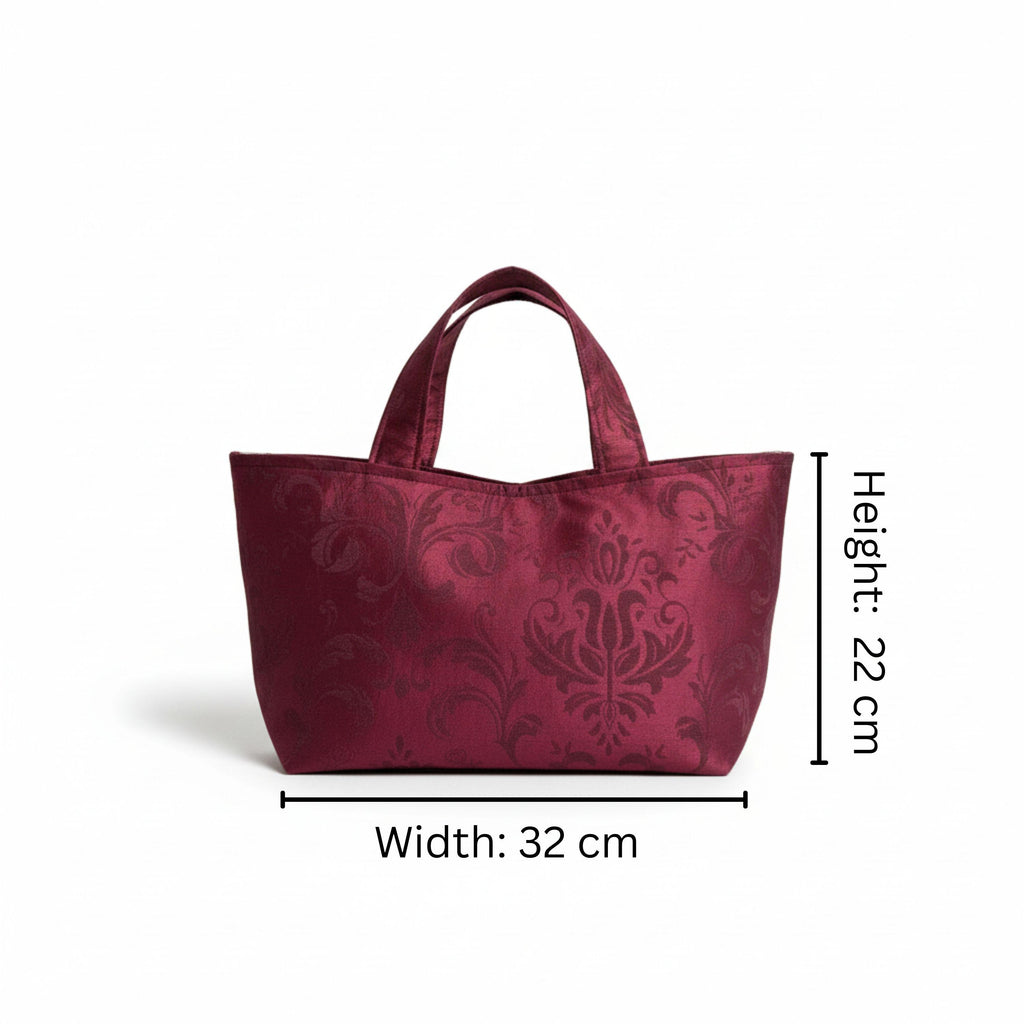 Vienna Nights Tote – Bordeaux & Damast