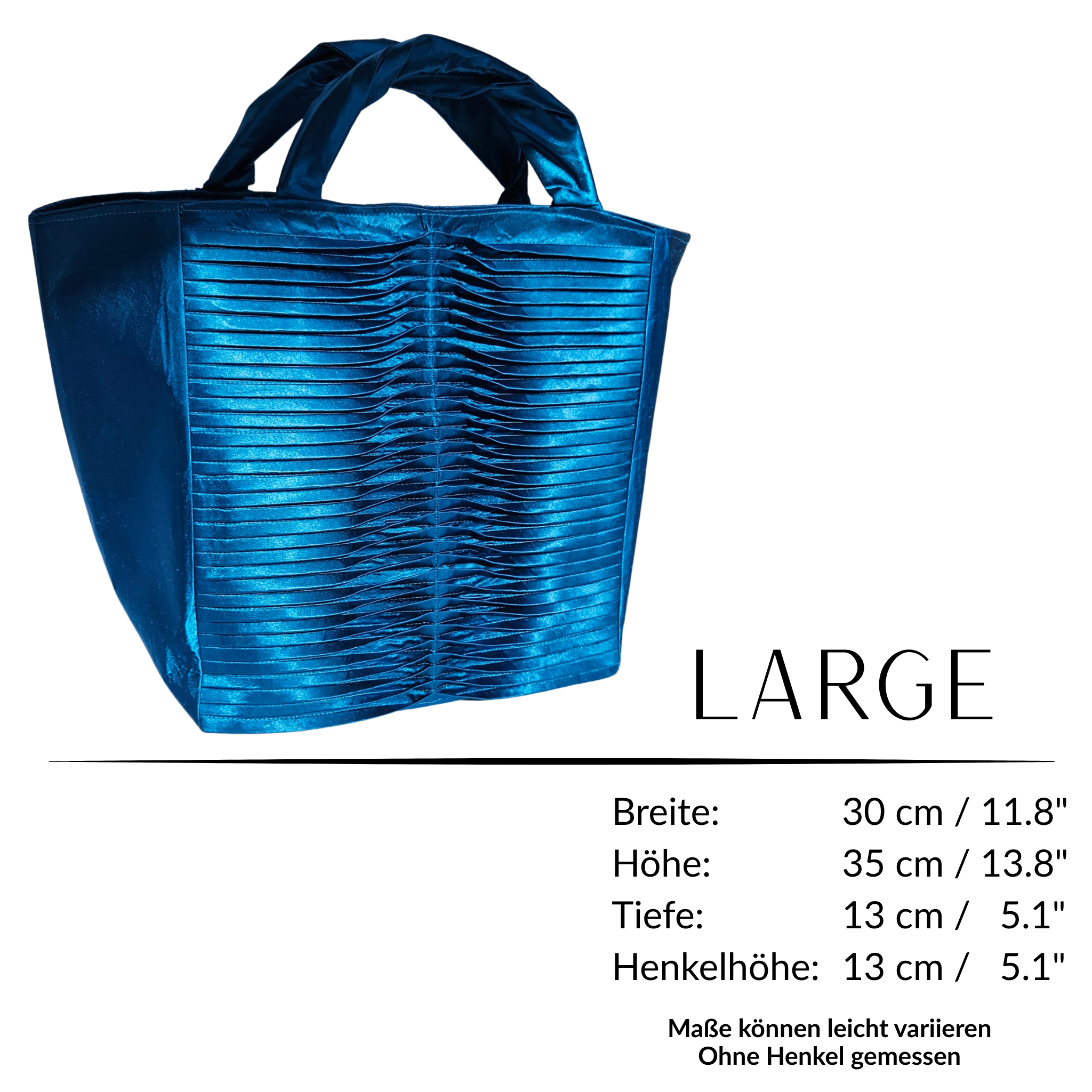 Maße einer Designer Tasche – 30 x 35 x 13 cm mit Henkelhöhe 13 cm – Heritage Atelier Modell
