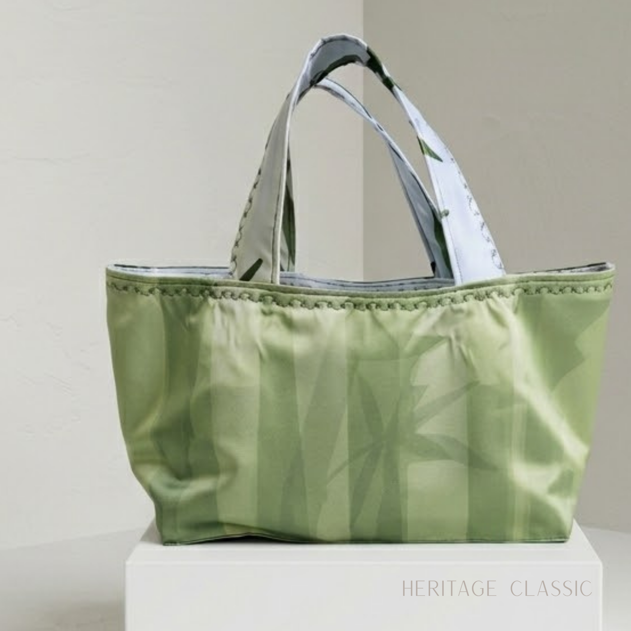 25 % Sale -  Heritage Classic Tote – Grün & Botanisch