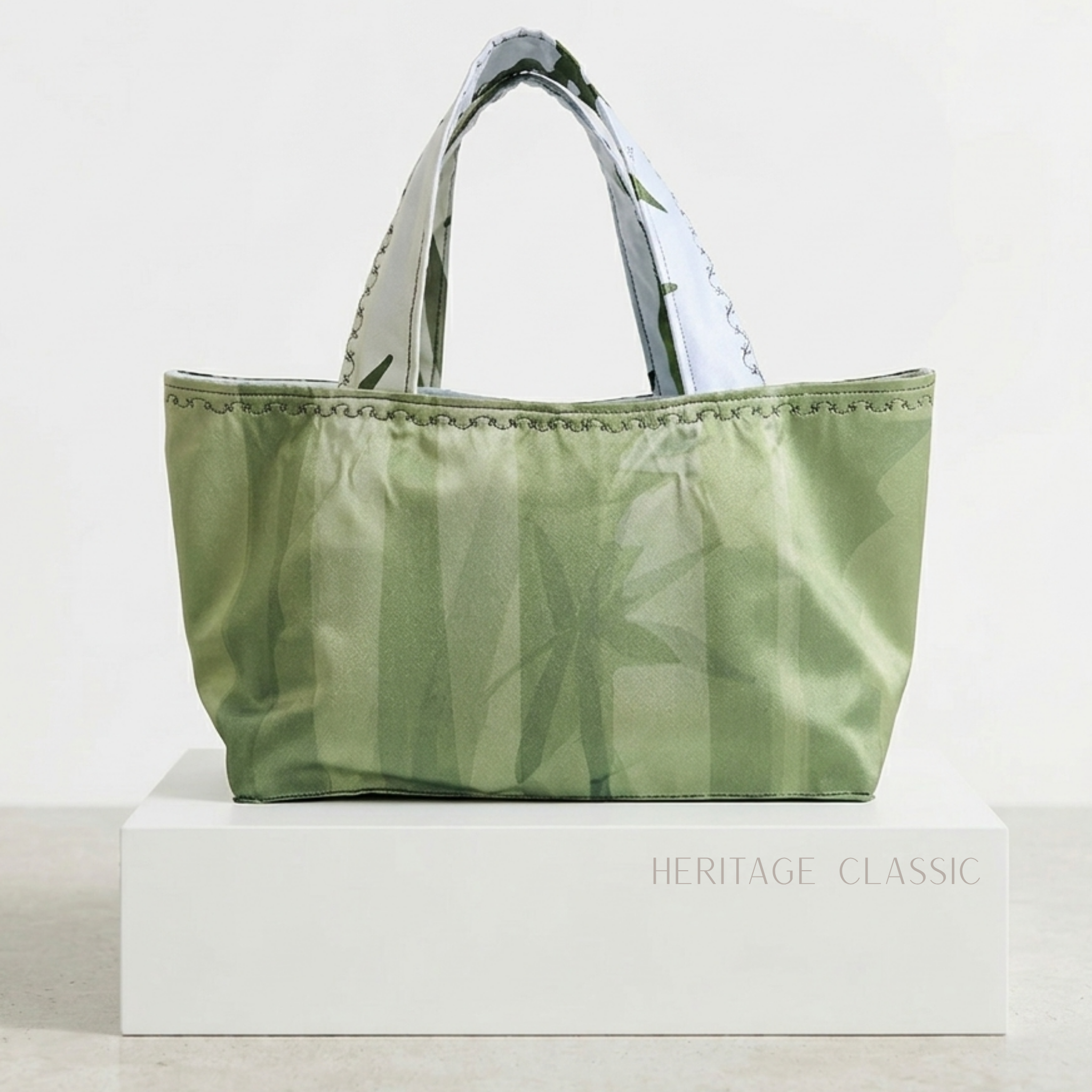 25 % Sale -  Heritage Classic Tote – Grün & Botanisch