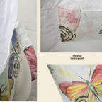 Detail einer Designer Tasche mit Aquarell-Schmetterlingsmuster – Upcycling Stoff mit künstlerischer Struktur

Innenansicht einer handgefertigten Tasche aus Wien mit weichem Innenfutter und sorgfältiger Verarbeitung

