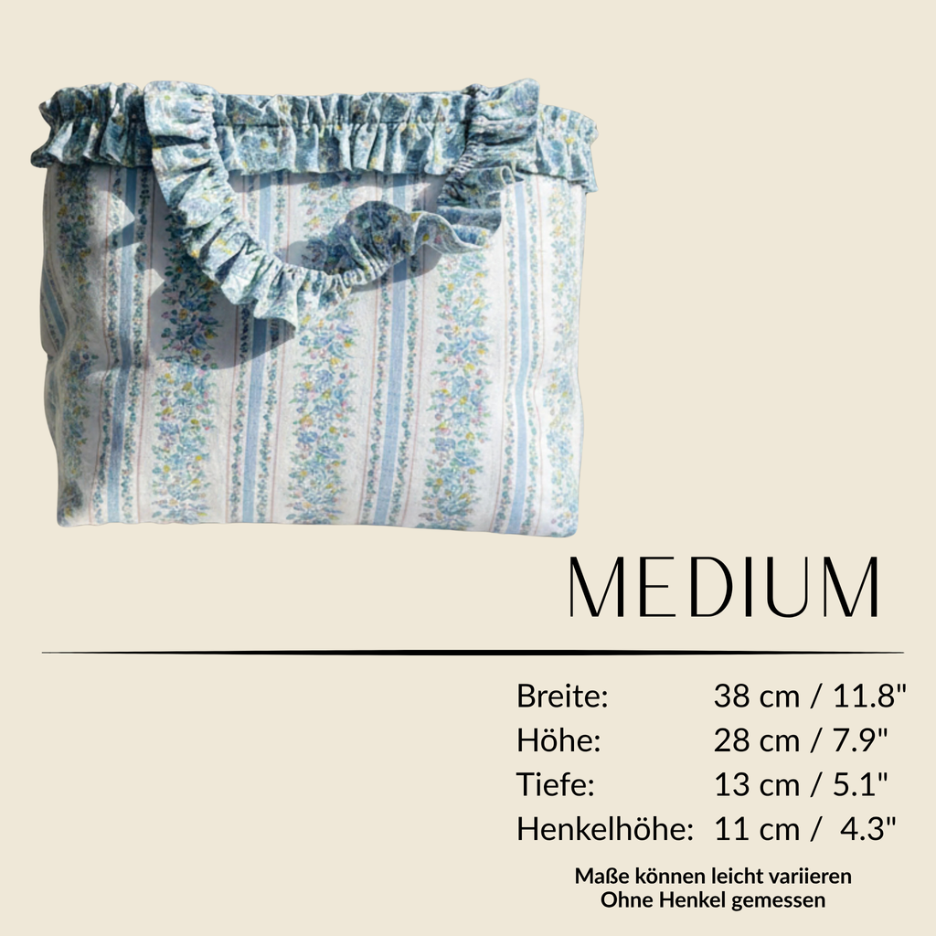 Maße einer Designer Tasche Medium – 27 x 26 x 27 cm mit Henkelhöhe 19 cm – Heritage Atelier Modell
