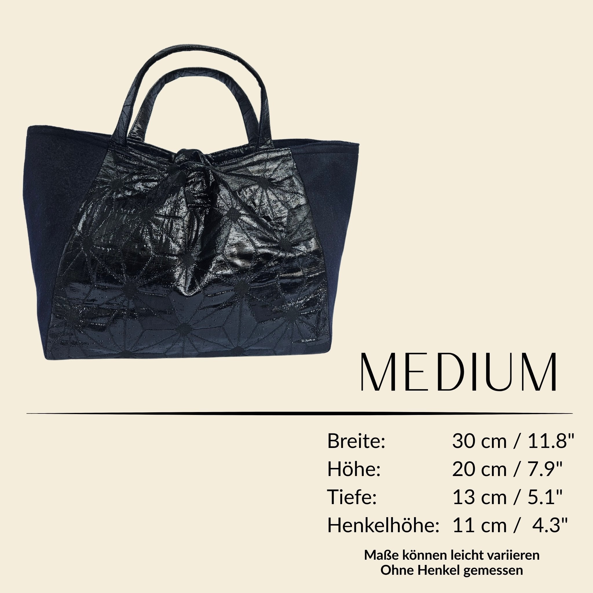 Matte Loden Oberfläche in Schwarz – nachhaltige Tasche aus Wien mit Kontrastmaterial

