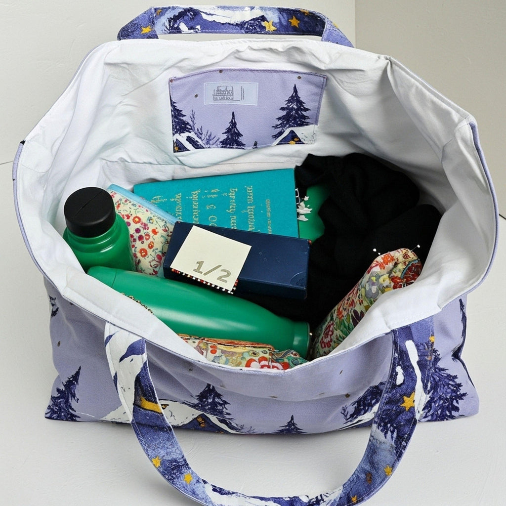 25 % Sale Heritage Tote – Blau & Wintermotiv