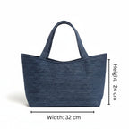 Old Money Tote – Grau & Fischgrat