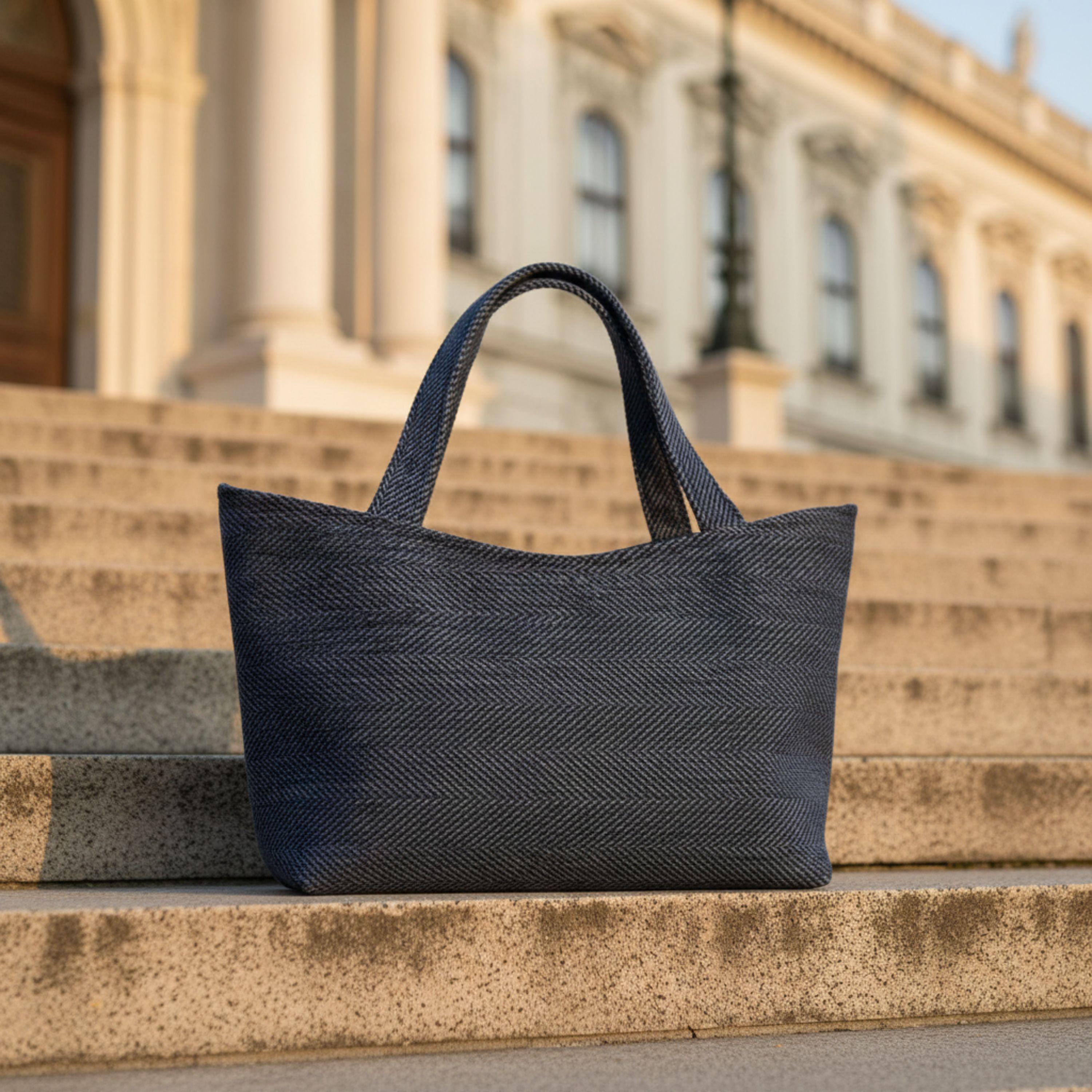 Old Money Tote – Grau & Fischgrat