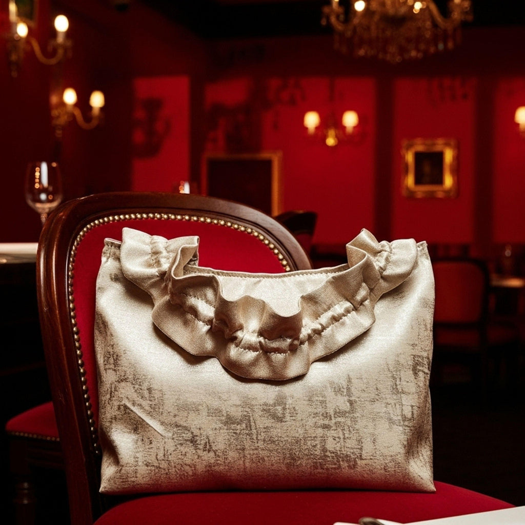 Vienna Nights Tote – Gold & Rubinrot