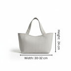 Old Money Tote – Hellgrau & Ivory