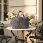 25 % Sale - Heritage Tote – Navy Tweed & Leinen